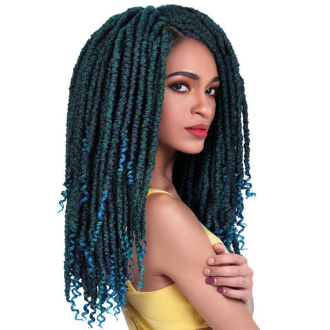 FREEDOM COLLECTION BY SLEEK CRO TWIST FAUX LOCS Synthetic crochet curly braid.  Similar to dreadlocks, with spiral loose curls at ends. For natural UK black women. Available now from the Kinky Wigs store- the best online source for natural looking wigs, weaves, ponytails, clip in extensions and crochet braids. CHEAP UK